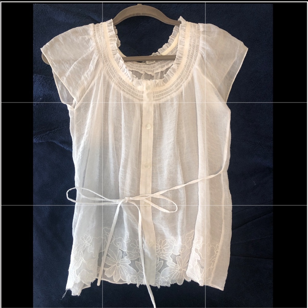 American Rag, white shear top, size small